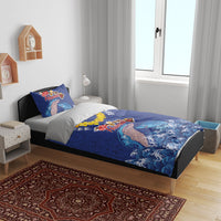 Hawaiian Sea Animals Bedding Set Whales Shark and Turtle Guardians with Tribal Pattern LT03 - Polynesian Pride