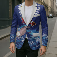 Hawaiian Sea Animals Blazer Whales Shark and Turtle Guardians with Tribal Pattern LT03 - Polynesian Pride
