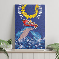 Hawaiian Sea Animals Canvas Wall Art Whales Shark and Turtle Guardians with Tribal Pattern LT03 - Polynesian Pride