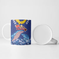 Hawaiian Sea Animals Ceramic Mug Whales Shark and Turtle Guardians with Tribal Pattern LT03 - Polynesian Pride