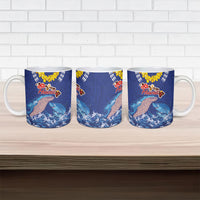 Hawaiian Sea Animals Ceramic Mug Whales Shark and Turtle Guardians with Tribal Pattern LT03 - Polynesian Pride