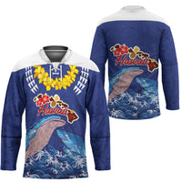 Hawaiian Sea Animals Hockey Jersey Whales Shark and Turtle Guardians with Tribal Pattern LT03 - Polynesian Pride