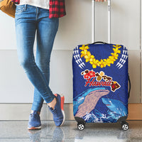 Hawaiian Sea Animals Luggage Cover Whales Shark and Turtle Guardians with Tribal Pattern LT03 - Polynesian Pride