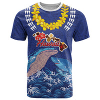 Hawaiian Sea Animals T Shirt Whales Shark and Turtle Guardians with Tribal Pattern LT03 Blue - Polynesian Pride