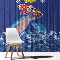 Hawaiian Sea Animals Window Curtain Whales Shark and Turtle Guardians with Tribal Pattern LT03 - Polynesian Pride