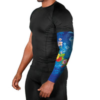 Fiji Jellyfish Arm Sleeves Tapa Patterns and Hibiscus Sea Vibe LT03 - Polynesian Pride