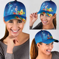 Fiji Jellyfish Classic Cap Tapa Patterns and Hibiscus Sea Vibe LT03 - Polynesian Pride