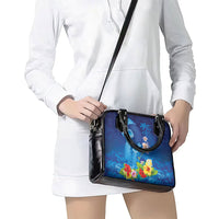 Fiji Jellyfish Shoulder Handbag Tapa Patterns and Hibiscus Sea Vibe LT03 - Polynesian Pride