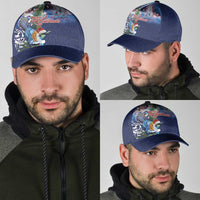 New Zealand Merry Christmas Classic Cap Maori Tribal Pattern with Xmas Tui Bird LT03 - Polynesian Pride