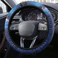 New Zealand Merry Christmas Steering Wheel Cover Maori Tribal Pattern with Xmas Tui Bird