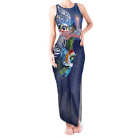 New Zealand Merry Christmas Tank Maxi Dress Maori Tribal Pattern with Xmas Tui Bird