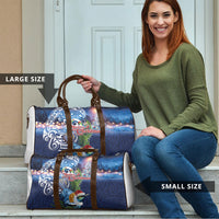 New Zealand Merry Christmas Travel Bag Maori Tribal Pattern with Xmas Tui Bird