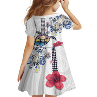 Hawaiian and Japanese Together Family Matching Tank Maxi Dress and Hawaiian Shirt Japanese Culture and Turtle Kakau Tattoo White Color