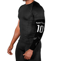 New Zealand Rugby Custom Arm Sleeves Aotearoa Armour Blacks Silver Ferns - Polynesian Pride