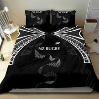 New Zealand Rugby Bedding Set Aotearoa Armour Blacks Silver Ferns - Polynesian Pride