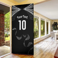 New Zealand Rugby Custom Door Cover Aotearoa Armour Blacks Silver Ferns - Polynesian Pride