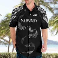 New Zealand Rugby Custom Hawaiian Shirt Aotearoa Armour Blacks Silver Ferns LT03 - Polynesian Pride