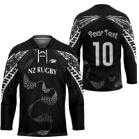 New Zealand Rugby Custom Hockey Jersey Aotearoa Armour Blacks Silver Ferns LT03 - Polynesian Pride