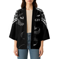 New Zealand Rugby Custom Kimono Aotearoa Armour Blacks Silver Ferns - Polynesian Pride