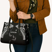 New Zealand Rugby Leather Bag Aotearoa Armour Blacks Silver Ferns - Polynesian Pride
