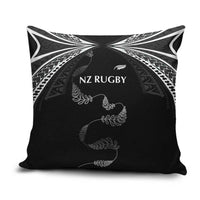 New Zealand Rugby Pillow Cover Aotearoa Armour Blacks Silver Ferns - Polynesian Pride