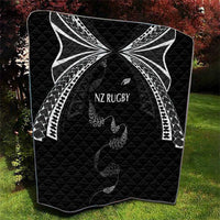 New Zealand Rugby Quilt Aotearoa Armour Blacks Silver Ferns - Polynesian Pride