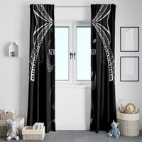 New Zealand Rugby Window Curtain Aotearoa Armour Blacks Silver Ferns - Polynesian Pride