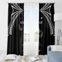 New Zealand Rugby Window Curtain Aotearoa Armour Blacks Silver Ferns - Polynesian Pride