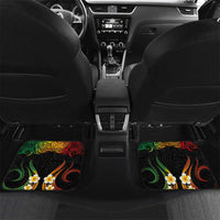 Personalised Tuvalu Independence Day Car Mats Polynesian Tattoo and Plumeria Reggae Color LT03 Set 2pcs - Back Reggae - Polynesian Pride