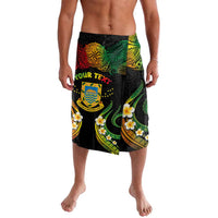 Personalised Tuvalu Independence Day Lavalava Polynesian Tattoo and Plumeria Reggae Color LT03 Reggae - Polynesian Pride