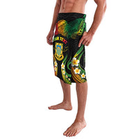 Personalised Tuvalu Independence Day Lavalava Polynesian Tattoo and Plumeria Reggae Color LT03 - Polynesian Pride