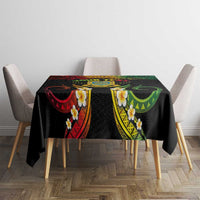 Personalised Tuvalu Independence Day Tablecloth Polynesian Tattoo and Plumeria Reggae Color LT03 - Polynesian Pride