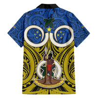 Vanuatu Tafea Province Family Matching Off Shoulder Short Dress and Hawaiian Shirt Pig Tusk Mix Maori Pattern and Namele Leaf LT03 - Polynesian Pride
