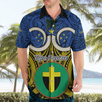 Vanuatu Tafea Province Hawaiian Shirt Pig Tusk Mix Maori Pattern and Namele Leaf LT03 - Polynesian Pride