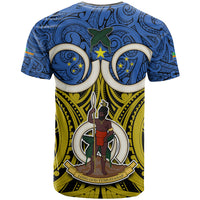 Vanuatu Tafea Province T Shirt Pig Tusk Mix Maori Pattern and Namele Leaf LT03 - Polynesian Pride