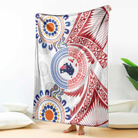 Tongan and Australian Culture Together Blanket Ngatu Art Tribal Aboriginal Tattoo Pattern LT03 - Polynesian Pride