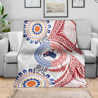 Tongan and Australian Culture Together Blanket Ngatu Art Tribal Aboriginal Tattoo Pattern LT03 - Polynesian Pride