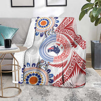 Tongan and Australian Culture Together Blanket Ngatu Art Tribal Aboriginal Tattoo Pattern LT03 - Polynesian Pride