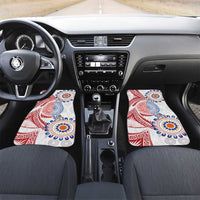 Tongan and Australian Culture Together Car Mats Ngatu Art Tribal Aboriginal Tattoo Pattern - Polynesian Pride
