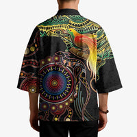 Papua New Guinea and Australia Together Kimono Bird of Paradise and Kangaroo Melanesian Aboriginal Motifs - Polynesian Pride