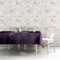 Guam Christmas Tablecloth Santa Gift Latte Stone and Sea Turle Mix Hibiscus Chamorro Pink Style LT03