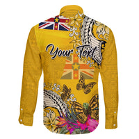 Niue Waitangi Family Matching Mermaid Dress and Hawaiian Shirt Tropical Flower Tapa Pattern LT03 - Polynesian Pride