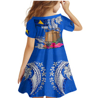 Tokelau Waitangi Family Matching Mermaid Dress and Hawaiian Shirt Tropical Flower Tapa Pattern LT03 - Polynesian Pride