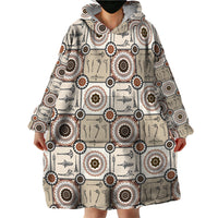 Tukenny Pattern Fijian War Clubs Wearable Blanket Hoodie LT03 - Polynesian Pride