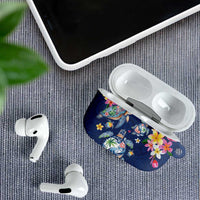 Hawaiian Turtles and Tropical Plants AirPods Case Blue Watercolor LT03 - Polynesian Pride
