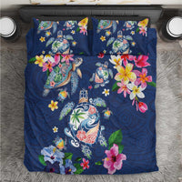 Hawaiian Turtles and Tropical Plants Bedding Set Blue Watercolor LT03 Blue - Polynesian Pride