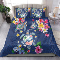 Hawaiian Turtles and Tropical Plants Bedding Set Blue Watercolor LT03 - Polynesian Pride