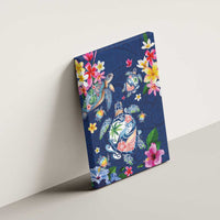 Hawaiian Turtles and Tropical Plants Canvas Wall Art Blue Watercolor LT03 - Polynesian Pride