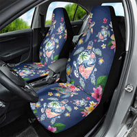 Hawaiian Turtles and Tropical Plants Car Seat Cover Blue Watercolor LT03 - Polynesian Pride