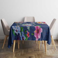 Hawaiian Turtles and Tropical Plants Tablecloth Blue Watercolor LT03 - Polynesian Pride